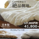 手引き真綿 肌掛けふとん シルク100% 0.5kg入り シングル 500g 人と地球にやさしい究極のエコ繊維 自然素材 テンセル100% リヨセル 吸湿性 放湿性 通気性 保温性 美肌効果 アレルギー対策 衛生的 洗濯可(洗濯ネット付き) 日本製 楽天ランキング1位