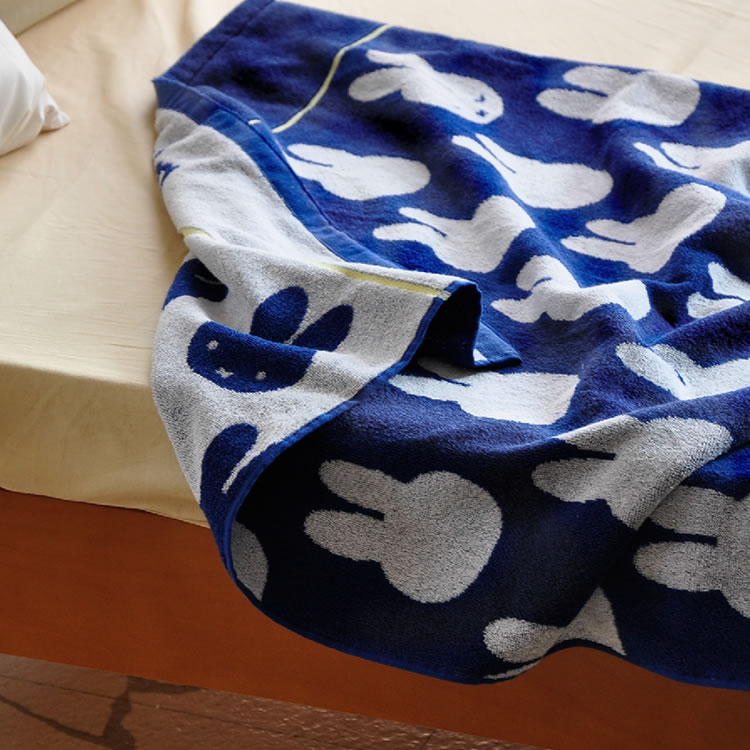 お昼寝ケット タオルケット 子供 ミッフィ 綿100％ ベビー ベビーカーにも ミッフィ タオルケット 子供..