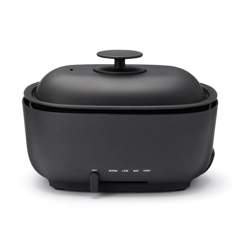 樂天商城 - 無印良品 深型ホットプレート 黒 MJ-HPFK1 44821893