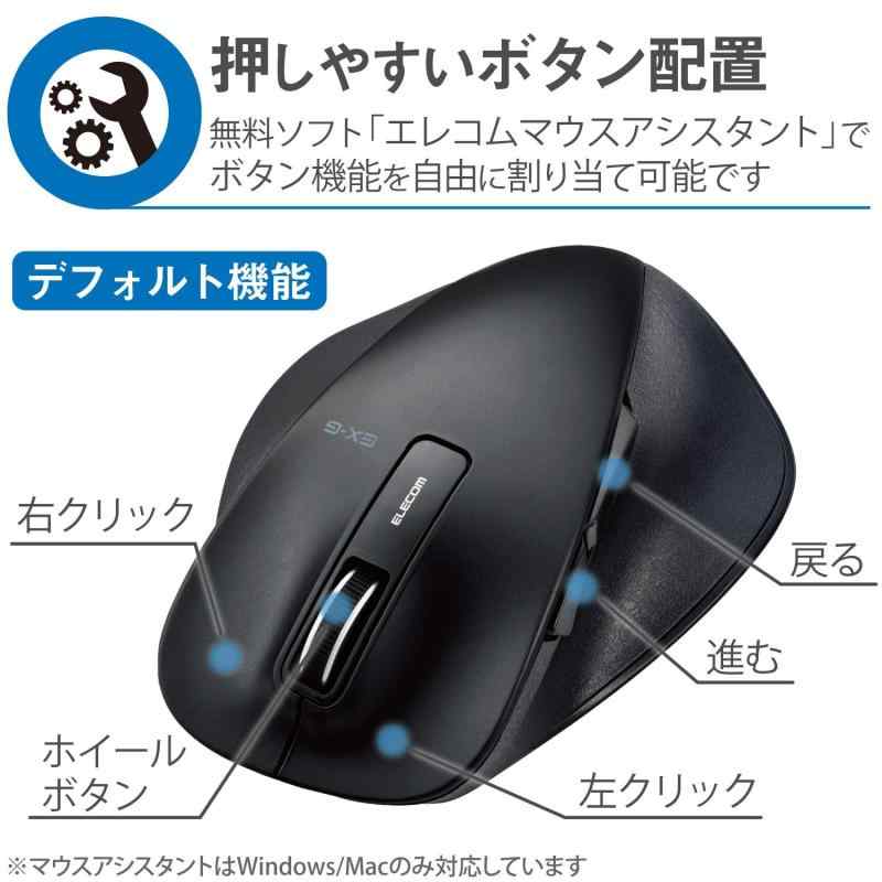 エレコム マウス ワイヤレス (レシーバー付属) Mサイズ 5ボタン (戻る・進むボタン搭載) BlueLED 握りの極み ブラ omichi-store-10560425 シオカゼ商店 サンプル画像3