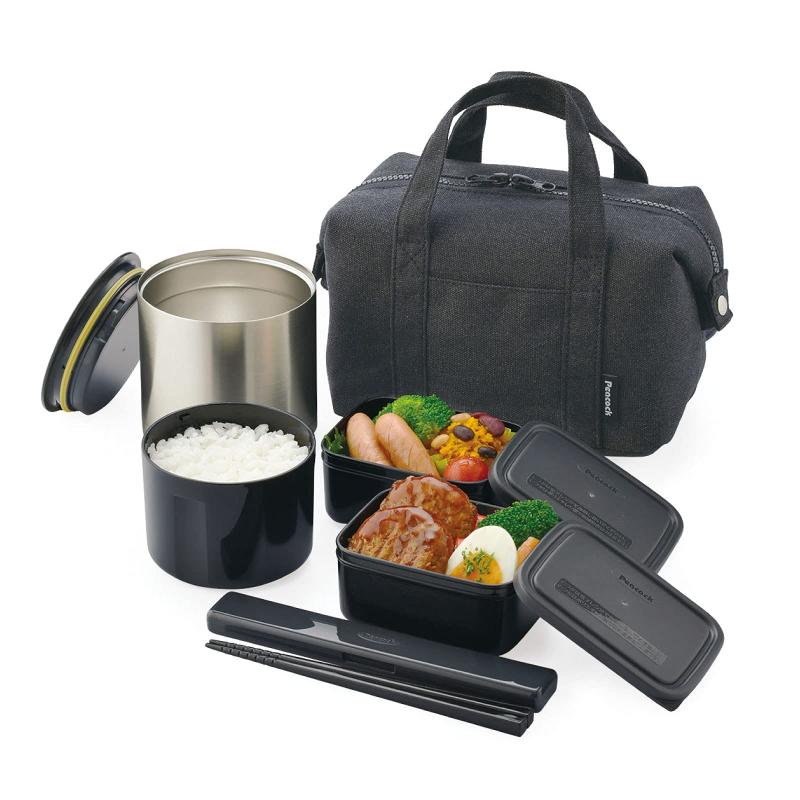 ピーコック ランチジャー 保温 チャコール 約2.3杯 AL-E90 HC