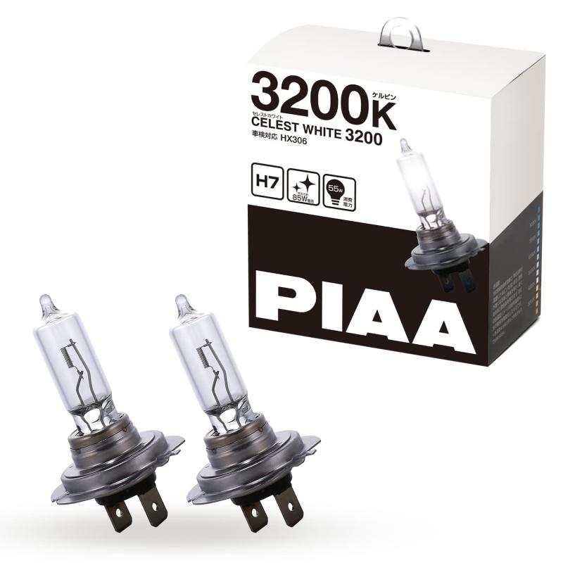 PIAA(ピア) 車用 バルブ ヘッドランプ/フォグランプ用 ハロゲンバルブ H7 3200K セレストホワイト 車検..