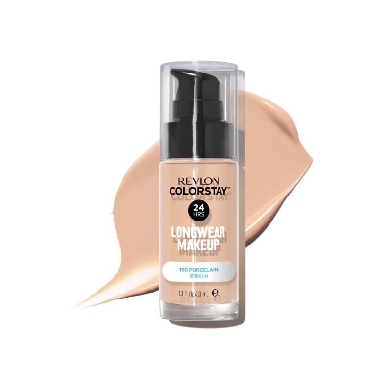 レブロン カラーステイ ロングウェア メイクアップ D 130 ポーセリン (カラーイメージ：ピンク寄りのとても明るい肌色) リキッド ファンデーション 30mL 乾燥肌用 SPF20 PA++