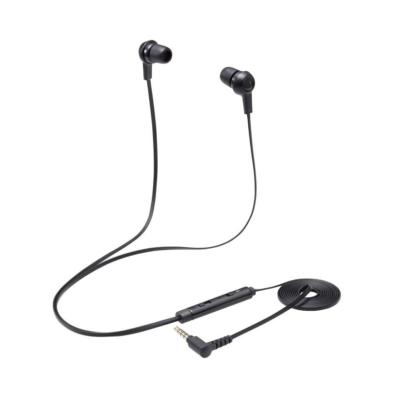 エレコム ヘッドセット 有線 イヤホンマイク 4極 φ3.5mm ステレオ 4極変換ケーブル付 ブラック HS-EP17TBK