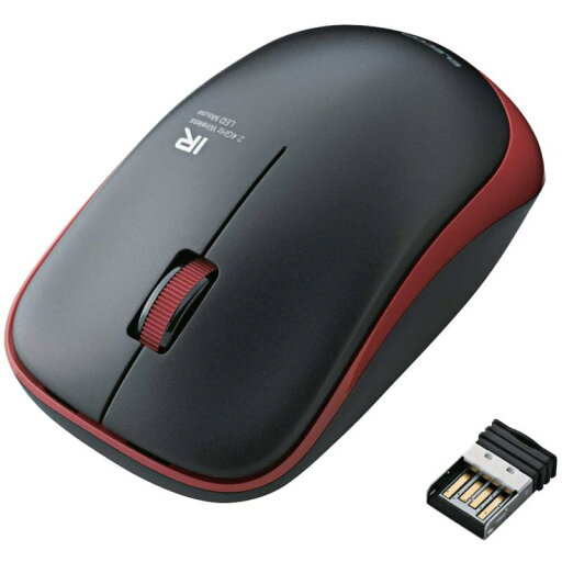 エレコム マウス ワイヤレス (レシーバー付属) Mサイズ 3ボタン IRセンサー 省電力 レッド M-IR07DRRD エレコム マウス ワイヤレス (レシーバー付属) Mサイズ 3ボタン IRセンサー 省電力 レッド M-IR07DRRD