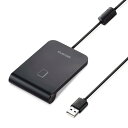 エレコム(ELECOM) ICカードリーダー MR-ICA001BK 非接触式 パソコン Windows mac対応 【マイナンバーカード/e-Tax 確定申告/電子車検証/eLTAX/FeliCa/MIFAREカード対応】 ケーブル1m ブラック