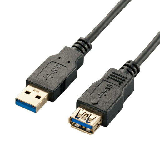 エレコム USBケーブル 延長 USB3.0 (USB A オス to USB A メス) スリム 1m ブラック USB3-EX10BK エレコム USBケーブル 延長 USB3.0 (USB A オス to USB A メス) スリム 1m ブラック USB3-EX10BK