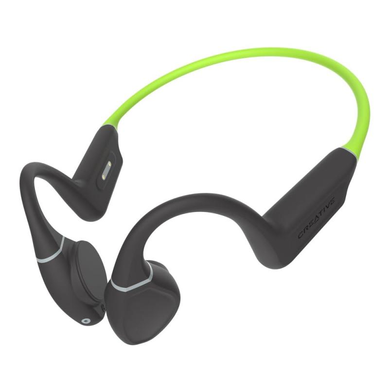Creative Outlier Free+グリーン 骨伝導 Bluetooth ワイヤレス イヤホン
