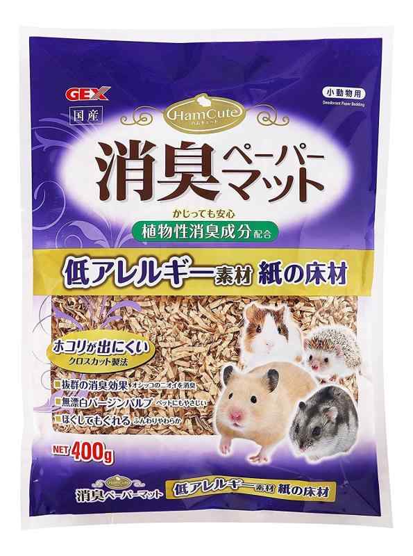 ジェックス 消臭ペーパーマット 低アレルギー 紙の床材 ハムスター・小動物用 400g本体サイズ (幅X奥行X高さ) :30×9×40cm本体重量:400g原産国:日本複数店舗にて販売をしておりますため、在庫データの更新が間に合わず、欠品にも関わらず、注文ができる場合がございます。その際は、キャンセルにて対応を取らせていただきます。当店はお電話のお問い合わせはお受けしておりませんので、ご了承ください。お問い合わせは、問い合わせフォームにてお願いをいたします。