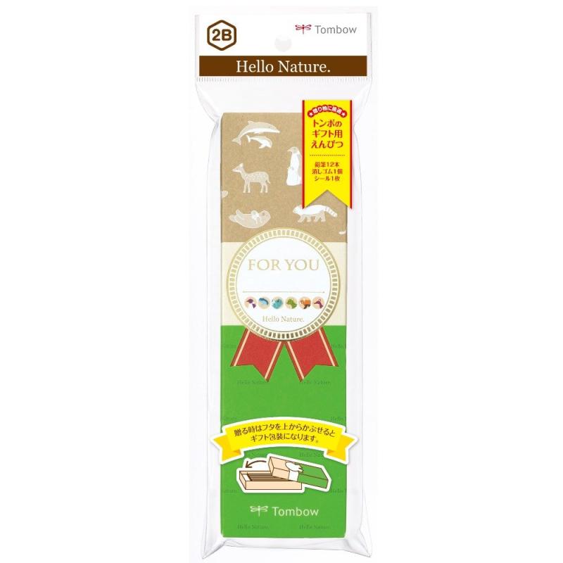 トンボ(Tombow) 鉛筆 ハローネイチャー 6柄 ギフトセット MP-KHN01-2B