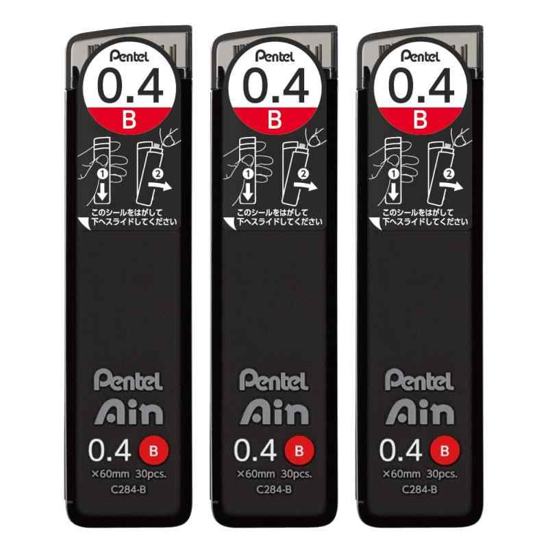 ぺんてる シャープ芯 ぺんてるアイン 0.4mm B 3個 AMZ-XC284B3P