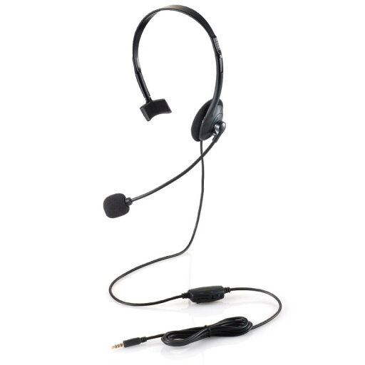 エレコム(ELECOM) ヘッドセット 片耳 左耳専用 マイク付き 4極 3.5mm接続 ミュート機能 ボリューム調整 フレキシブルアーム 軽量 小型 1.8m ブラック HS-HP01MTBK エレコム(ELECOM) ヘッドセット 片耳 左耳専用 マイク付き 4極 3.5mm接続 ミュート機能 ボリューム調整 フレキシブルアーム 軽量 小型 1.8m ブラック HS-HP01MTBK