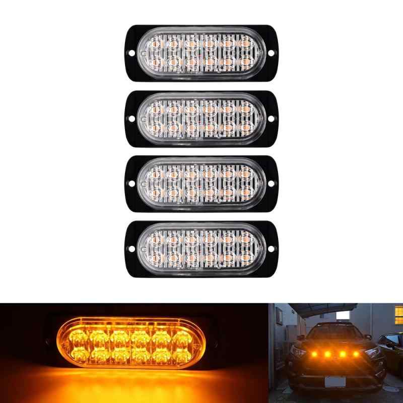 Catland LED マーカーランプ デイライト サイドマーカー アンバー 車用 マーカー グリルマーカー トラックマーカー LEDライト バルブ 自動車 乗用車 トラック 12V 24V 車 ドレスアップ 汎用 IP67防