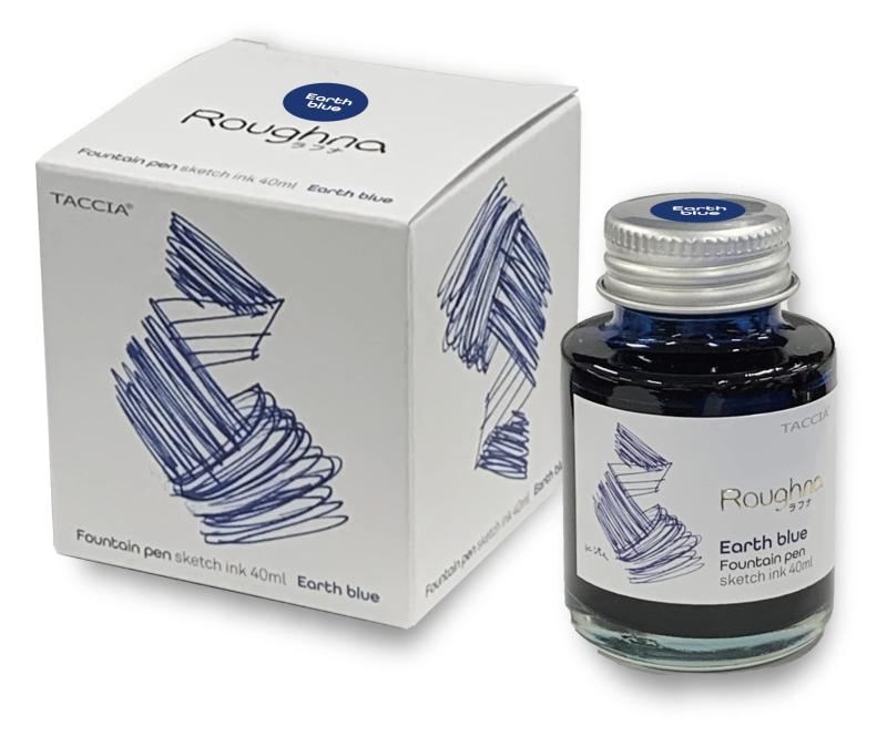 ナカバヤシ(Nakabayashi) TACCIA 万年筆用インク(水性染料) 喜多俊之/ラフナインク 40ml アースブルー TFPI-WD43-4 omichi-store-10493651 シオカゼ商店 パッケージ画像