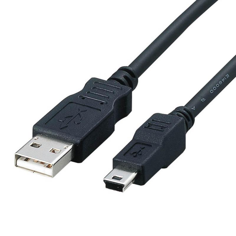 樂天商城 - エレコム USBケーブル 【miniB】 USB2.0 (USB A オス to miniB オス) フェライト内蔵 1.8m USB-FSM518