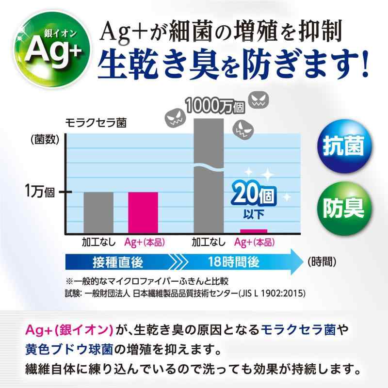 レック 激落ち ふきん Ag+ 抗菌 防臭 (2枚入) 毛羽がつきにくい ・イヤな臭いを防ぐ マイクロファイバー