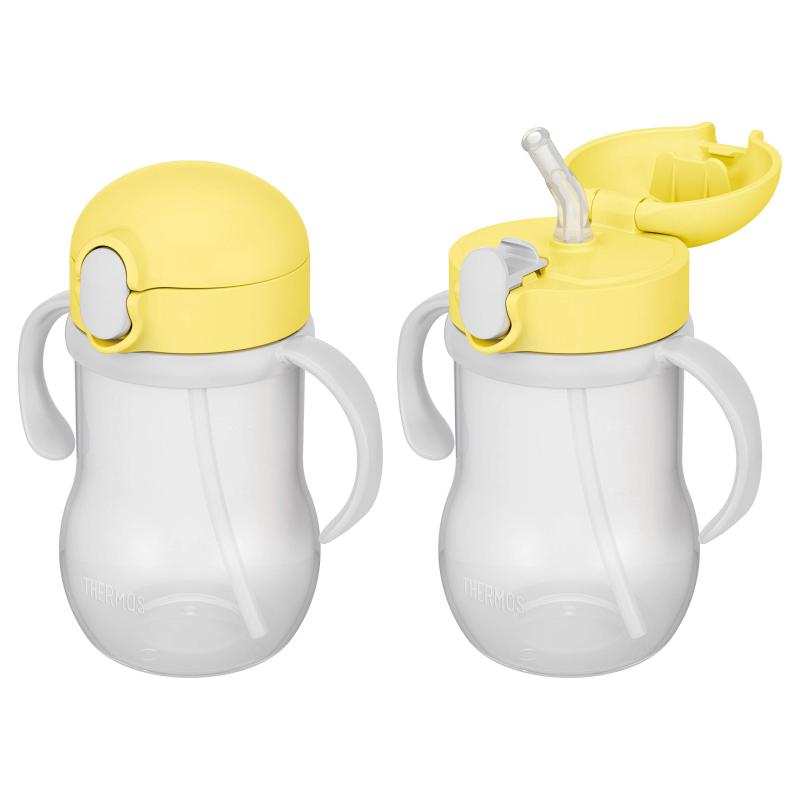 シオカゼ商店のサーモス(THERMOS) ベビーストローマグ NPF-350 レモンイエロー (LYL) もれないベビーマグ 350ml｜アングル2