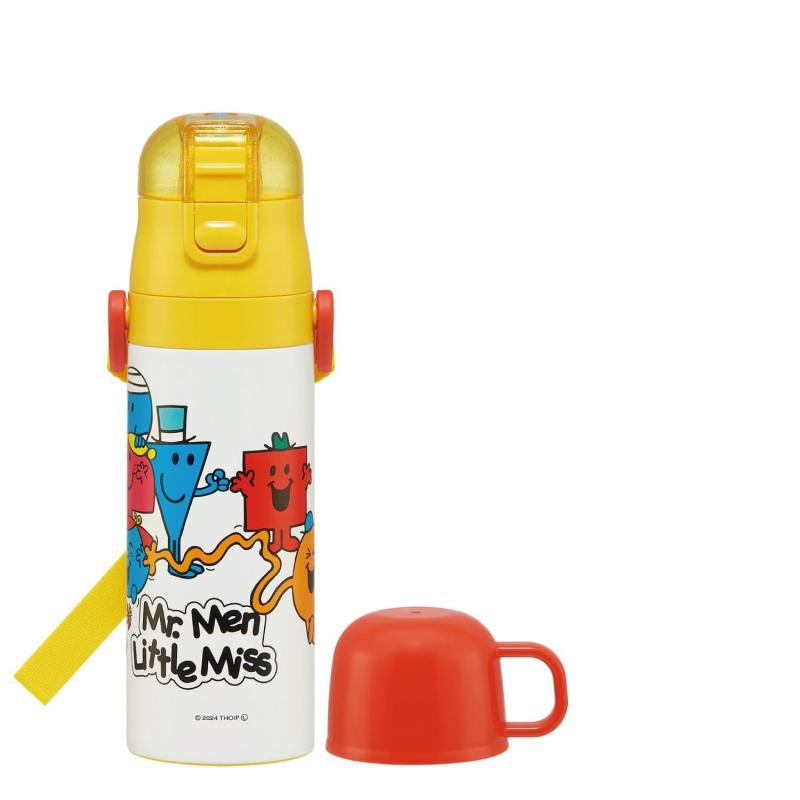 スケーター(Skater) 水筒 子供用 2WAY 直飲み 470ml コップ飲み 430ml Mr.Men Little Miss 男の子 女の子 ステンレス 保温保冷 軽量 waterbottle スポーツボトル キッズ こども 水瓶 SKDC4-A