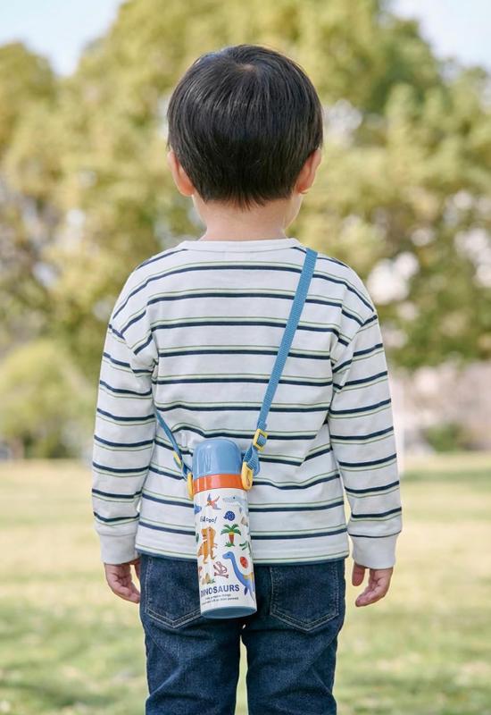 シオカゼ商店のスケーター(Skater) 水筒 子供用 2WAY 直飲み 470ml コップ飲み 430ml Mr.Men Little Miss 男の子 女の子 ステンレス 保温保冷 軽量 waterbottle スポーツボトル キッズ こども 水瓶 SKDC4-A｜アングル3