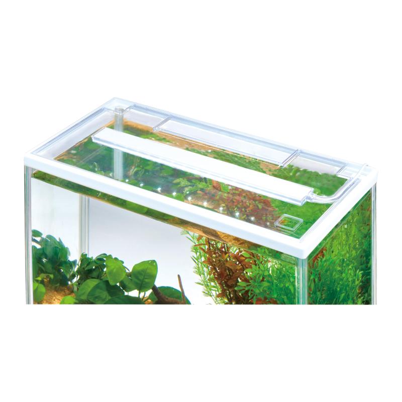 シオカゼ商店のジェックス GEX AQUARIUM マリーナスリムL水槽ホワイト MRS-400WH-N ホワイトフレーム水槽 W39.8×D20.4×H28cm｜アングル3