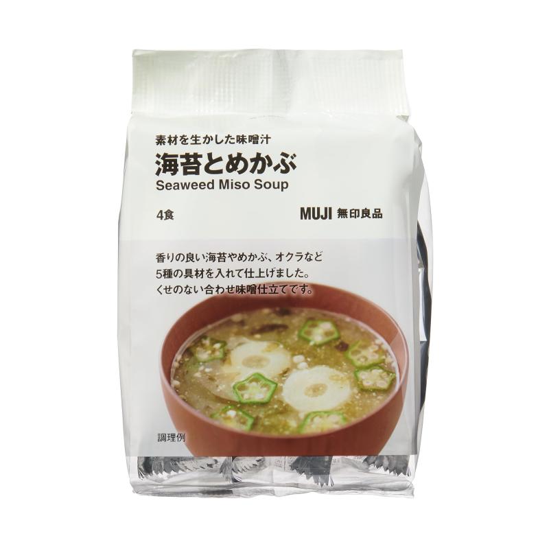無印良品 素材を生かした味噌汁 海苔とめかぶ 4個入り TDB46A4Sのサムネイル