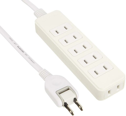 エレコム 電源タップ 配線しやすい180°スイングプラグ 6個口 3m ホワイト T-S02-2630WH エレコム 電源タップ 配線しやすい180°スイングプラグ 6個口 3m ホワイト T-S02-2630WH