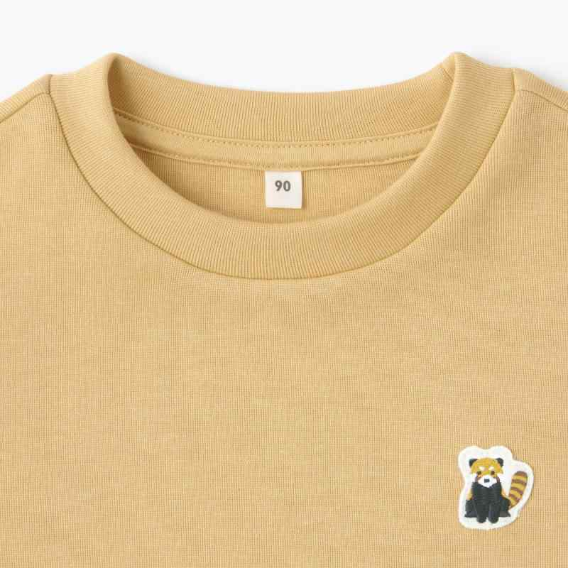 無印良品 ベビー あたまするっと二重編み刺繍入りスウェットシャツ ユニセックスベビー CC22IA4A イエロー ベビー100