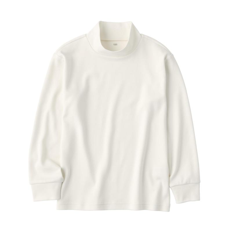 無印良品 キッズ 起毛スムース編みハイネック長袖Tシャツ ユニセックス子供 CB1KHA4A(3.0)