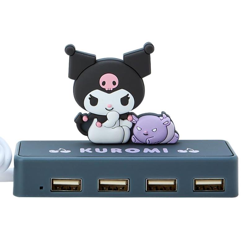 シオカゼ商店のサンリオ(SANRIO) サンリオ スリムUSBハブ クロミ クロミちゃん kuromi 6×9.5×3cm キャラクター 327484 SANRIO｜アングル2