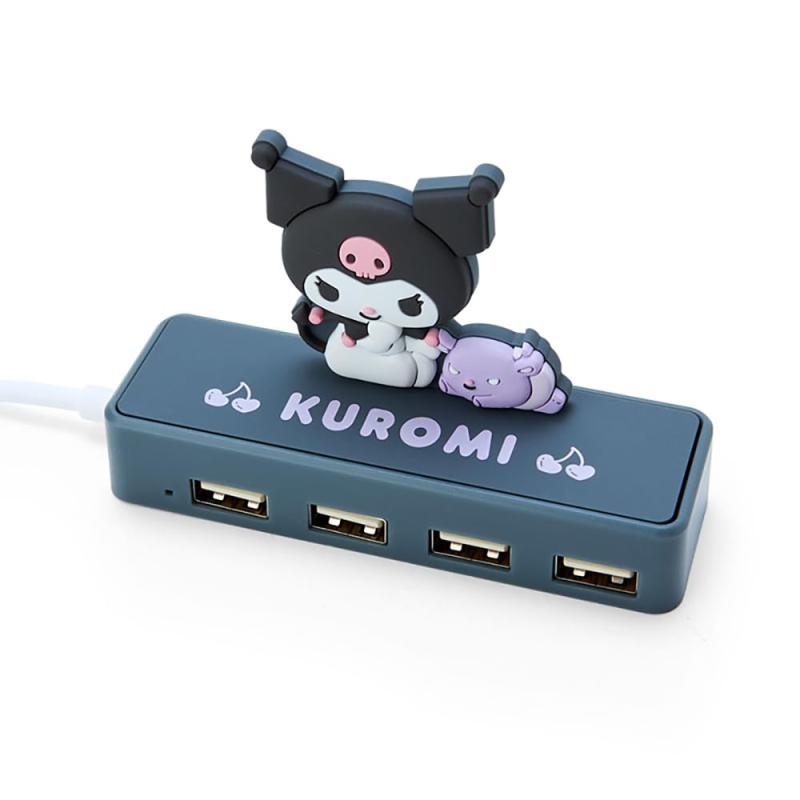 シオカゼ商店のサンリオ(SANRIO) サンリオ スリムUSBハブ クロミ クロミちゃん kuromi 6×9.5×3cm キャラクター 327484 SANRIO｜アングル3