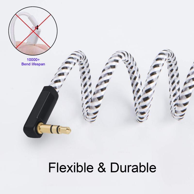 Aux ケーブル,CableCreation 3.5mmオーディオケーブル 90度角度付き（両側L型)L型...