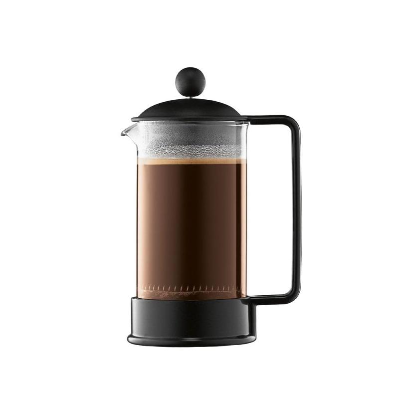 BODUM ボダム コーヒーメーカー コーヒープレス BRAZIL ブラジル フレンチプレス コーヒーメーカー 350ml ブラック ステンレスフィルター ガラスビーカー 浸漬式 コーヒー 1543-01誰でも手軽においしいコーヒーを淹れられるコーヒーメーカー。粗挽きに挽いたコーヒー豆にお湯を注ぎ、できあがりまでは置いておくだけで、安定した味わいを簡単に実現。できあがりまでの時間は、有効活用にも。コーヒー豆の旨みや香り、おいしさに必要な豆の油分（コーヒーオイル）を余すことなく抽出し、コーヒー豆本来の味が最大限に引き出せる。複数店舗にて販売をしておりますため、在庫データの更新が間に合わず、欠品にも関わらず、注文ができる場合がございます。その際は、キャンセルにて対応を取らせていただきます。当店はお電話のお問い合わせはお受けしておりませんので、ご了承ください。お問い合わせは、問い合わせフォームにてお願いをいたします。
