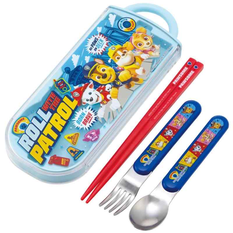 Trio Set - スケーター(Skater) カトラリーセット 子供用 お弁当 箸 スプーン フォーク 日本製 スライド式 名前シール付 抗菌 トリオセット パウ・パトロール 24 男の子 TACC2AG-A