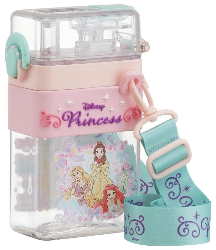 スケーター(Skater) スクエア 2WAY ボトル 水筒 600ml ストロー 直飲み カバー付 ショルダーベルト付 ディズニー プリンセス 女の子 PSQW6-A(3)