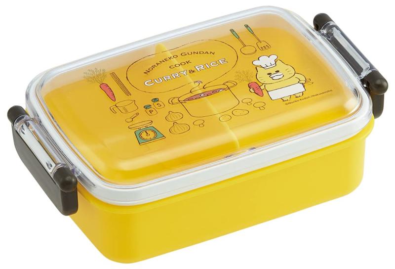 スケーター(Skater) お弁当箱 子供用 450ml ふわっと盛れるドーム型ふた ランチボックス 1段 日本製 ノラネコぐんだん 男の子 女の子 R..