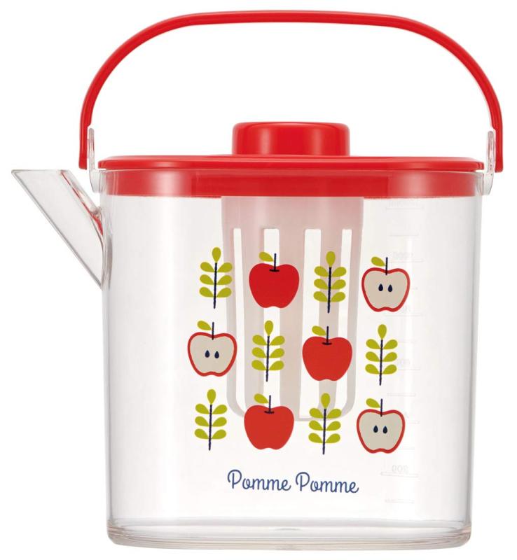 スケーター(Skater) 冷茶ポット 冷水筒 1.2L 茶漉し付 耐熱 熱湯OK りんご CM10-A