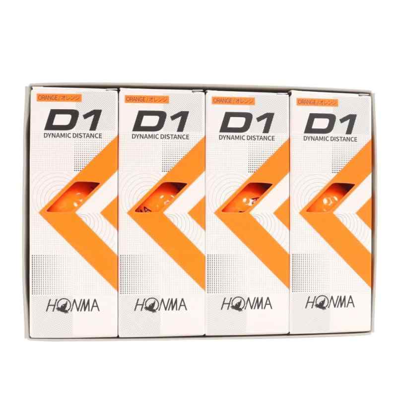 ホンマ ゴルフ ボール D1 D-1 BT2201 2ピース ソフト アイオノマー 飛び系 飛距離 ディスタンス ゴルフボール 1ダース 12球 コスパ 本間ゴルフ 本間 HONMA/BT2201/オレンジ