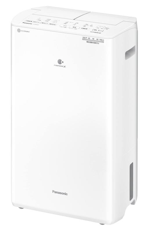 パナソニック 衣類乾燥除湿機 クリスタルホワイト F-YHVX120-W ハイブリッド式 ナノイーX搭載 ～25畳一年中パワフルとスピード衣類乾燥。部屋干し衣類を除菌・脱臭し、部屋干し臭抑制。洗濯物を詰めて干しても早く乾く。「ツインルーバー」搭載当社独自の「ハイブリッド方式」「ナノイーX48兆」搭載、脱臭スピード従来比4倍複数店舗にて販売をしておりますため、在庫データの更新が間に合わず、欠品にも関わらず、注文ができる場合がございます。その際は、キャンセルにて対応を取らせていただきます。当店はお電話のお問い合わせはお受けしておりませんので、ご了承ください。お問い合わせは、問い合わせフォームにてお願いをいたします。