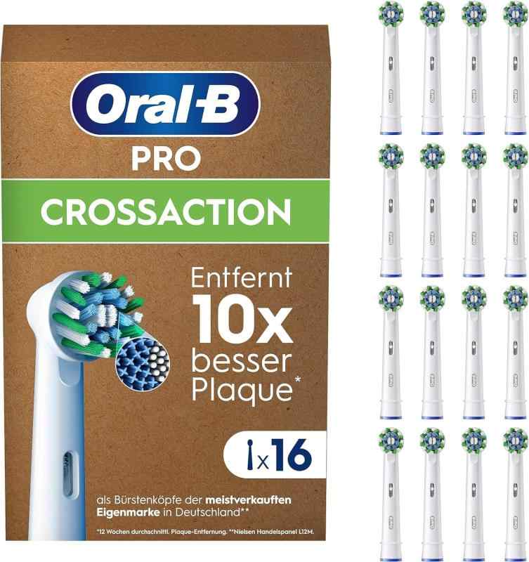 ブラウン Oral-B 電動歯ブラシ用 替えブラシ PRO マルチアクションブラシ CROSS ACTION 16本入 EB50RX-16 [並行輸入品]