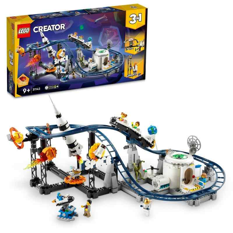 レゴ LEGO クリエイター スペース・ジェットコースター 874ピース おもちゃ 玩具 誕生日 クリスマス プレゼント ブロック 男の子 女の子 子供 9歳 10歳 11歳 小学生 宇宙 311423in1組み立てセット – 1箱で3種類のモデルの組み立てと組み替えを楽しめるレゴクリエイター 3in1 スペース・ジェットコースター(31142)3種類のアトラクション – スペース・ジェットコースター、フリーフォール、フライヤーワクワクする銀河の冒険 – 3台のカートがレール上を走り、ロケットや土星と地球、月面基地、流れ星のあいだを駆け抜けます垂直落下型と回転系のアトラクション – エレベーターでてっぺんまで上り、地上まで急降下するフリーフォールと、ロケットとスペースシャトルが回るフライヤーミニフィギュア5体 – 宇宙飛行士、お父さんと子ども2体、科学者、赤ちゃん宇宙飛行士のミニフィギュアは、コスチュームを交換して楽しめます組み立てがいタップリ – 科学やテクノロジーに興味津々のお子さまが組み立てとごっこ遊びに夢中になる874ピースセットは、お誕生日や特別なイベントのプレゼントにぴったりです(対象年齢:9才以上)ディスプレイモデル – サイズ:(約)高さ27cm x 幅27cm x 奥行55cm。子ども部屋のステキなインテリアにデジタル世代の組み立て遊び – LEGO Builderアプリを使えば、スマホやタブレットに3D表示されるモデルをズームや回転させ、あらゆる角度から確認しながら組み立てられますすぐれた品質 – レゴブロックは発売から60年以上、すぐれた品質を維持し、いつでも簡単に組み立てられます宇宙 うちゅう が好きな 9歳 ~ 男の子 女の子 向けのおもちゃ複数店舗にて販売をしておりますため、在庫データの更新が間に合わず、欠品にも関わらず、注文ができる場合がございます。その際は、キャンセルにて対応を取らせていただきます。当店はお電話のお問い合わせはお受けしておりませんので、ご了承ください。お問い合わせは、問い合わせフォームにてお願いをいたします。