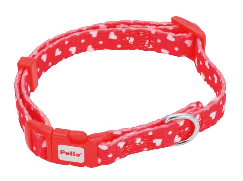 ペティオ (Petio) 首輪 ARFashion ハートドットカラー レッド 小型犬用 S サイズ