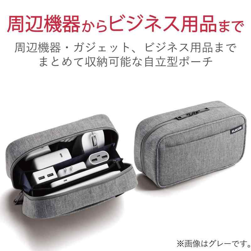 エレコム ガジェットポーチ ガジェット ポーチ 大容量 【ストレージタイプ】 ガジェットケース オーガナイズポーチ ネイビー BMA-GP14NV omichi-store-10380761 シオカゼ商店 サンプル画像2