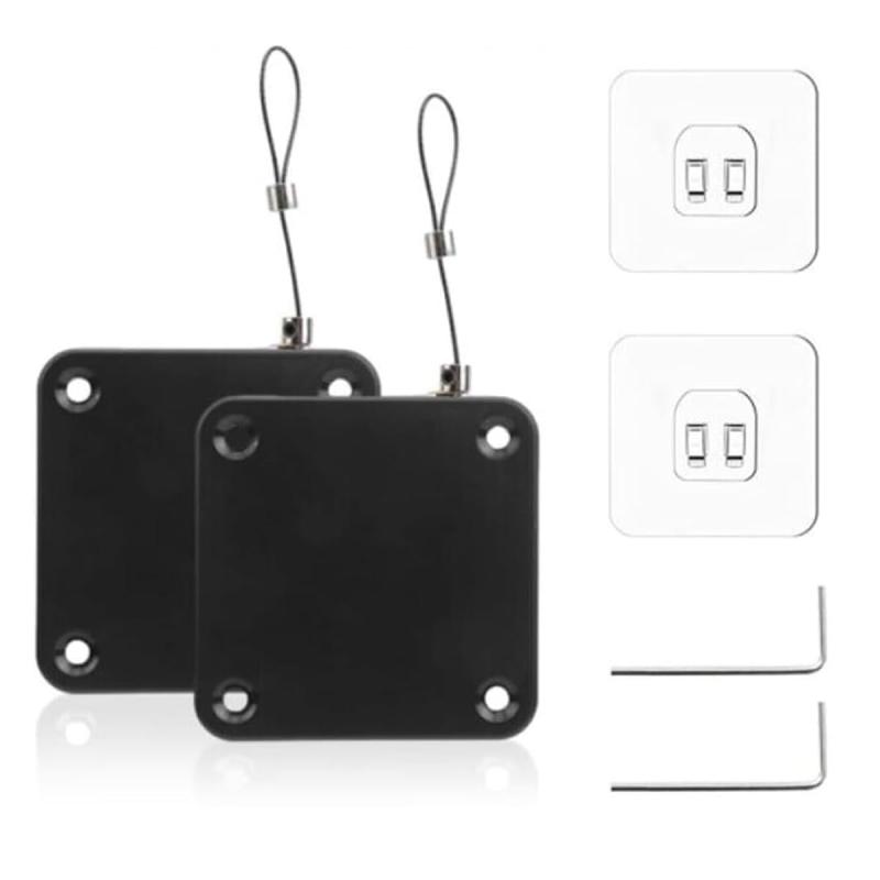 YFFSFDDC ドアクローザー 自動ドアクローザー ワイヤーロープ 室内用 自動ドア 引き戸 小型 静音 貼り付け ネジ 兼用 穴付き 引き戸 取付簡単 2個セット