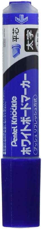 Whiteboard Marker - ぺんてる ホワイトボードマーカー ノックル 平芯 太字 青 5本 XEMWL6WC