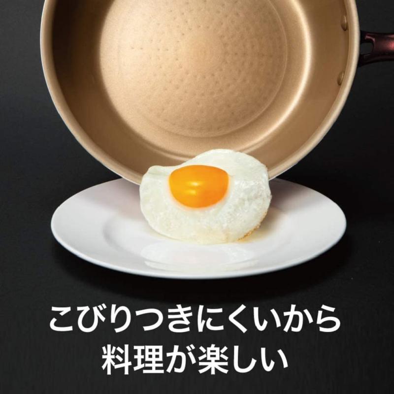 エバークック フライパン 28cm オール熱源対応(IH対応) evercookα(エバークック アルファ) PFOA PFOS フリー ワインレッド ドウシシャ omichi-store-10508699 シオカゼ商店 サンプル画像3