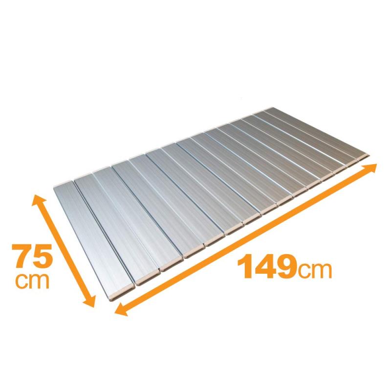 シオカゼ商店の東プレ 折りたたみ 風呂ふた 抗菌 Ag+ メタリックグレー 75×149cm 日本製 L15｜アングル2