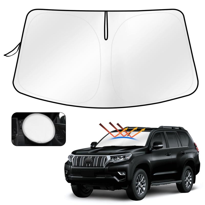 CARTIST トヨタ ランクル プラド 150系 サンシェード LAND CRUISER PRADO 後期 サンセット 2009年-2024年 サンライン サンフィア フロントサンシェード 日よけ 遮光 シェード UVカット 車中泊 カスタムパ