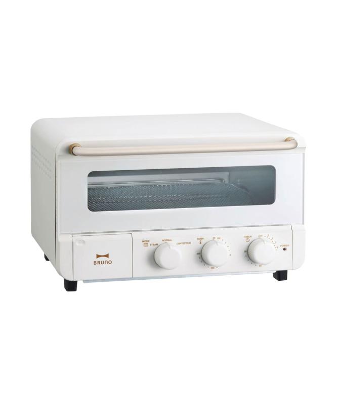 Vertical Type Toasters - BRUNO ブルーノ オーブン トースター 4枚焼き スチーム ＆ ベイク コンベクション機能 温度調節 1350W ピザ対応 ホワイト 白 BOE067-WH