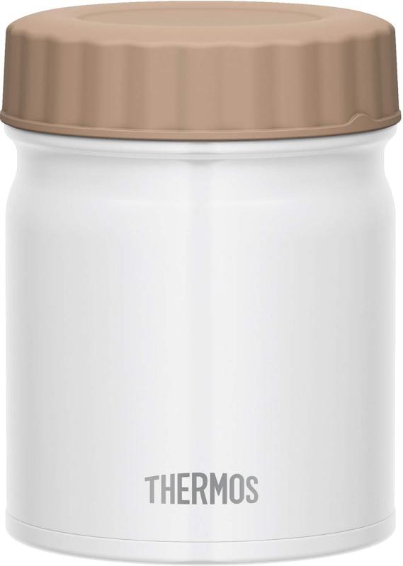 サーモス 真空断熱スープジャー ホワイト 300ml JBT-300 WH熱いものから冷たいものまで、いろいろ持ち運べるスープジャークリックオープン構造採用。開けやすさにこだわったスープジャーの進化型サイズ(約):幅9×奥行9×高さ12cm・口径/6.5cm、容量:300ml保温効力:55度以上（6時間）/保冷効力:12度以下（6時間）生産国:マレーシア複数店舗にて販売をしておりますため、在庫データの更新が間に合わず、欠品にも関わらず、注文ができる場合がございます。その際は、キャンセルにて対応を取らせていただきます。当店はお電話のお問い合わせはお受けしておりませんので、ご了承ください。お問い合わせは、問い合わせフォームにてお願いをいたします。