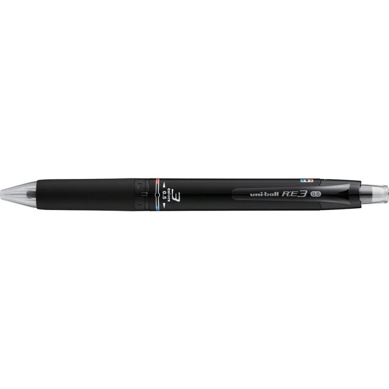 三菱鉛筆 消せる3色ボールペン ユニボールRE3 0.5 ブラック URE350005.24 【軸色】ブラック